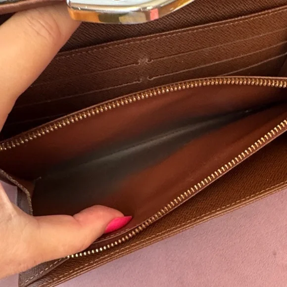 Louis Vuitton Black and Brown Monogram Wallet